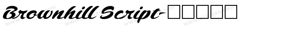 Brownhill Script字体转换